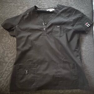 Koi Stretch Black Scrub Top Women’s Large